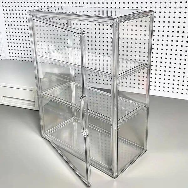 Storage Boxes Acrylic Figures Desktop Box Organizer Doll Display Clear Plastic Dustproof Large Capacity Figure Cabinet