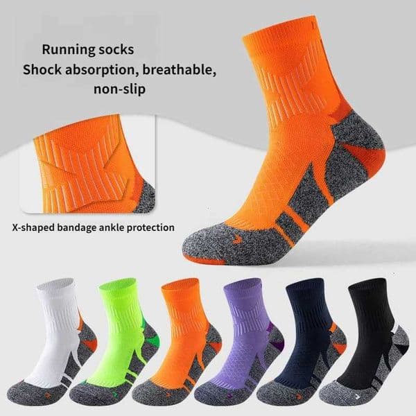 Professional Marathon Running Sock Non-slip Men Women Sports Fitness Thickened Cushioned Short Tube Low Cut Boat Ankle Socks Z250731