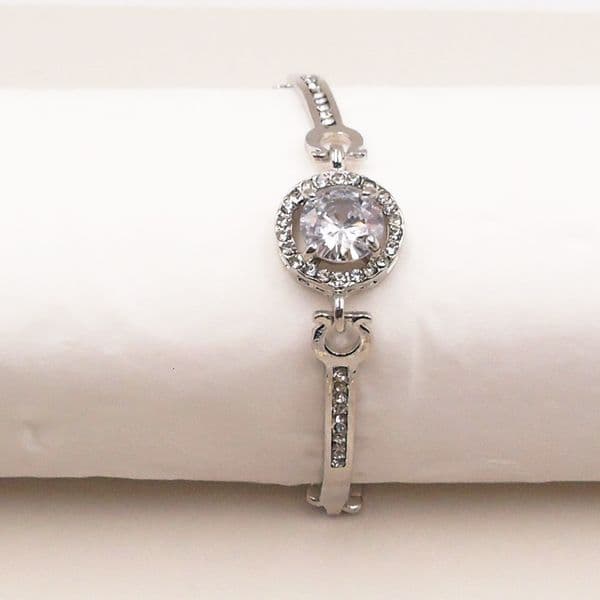 HOT Fashion Jewelry Women's Versatile Simple Elegant Noble Sparkling Bangle Bracelet