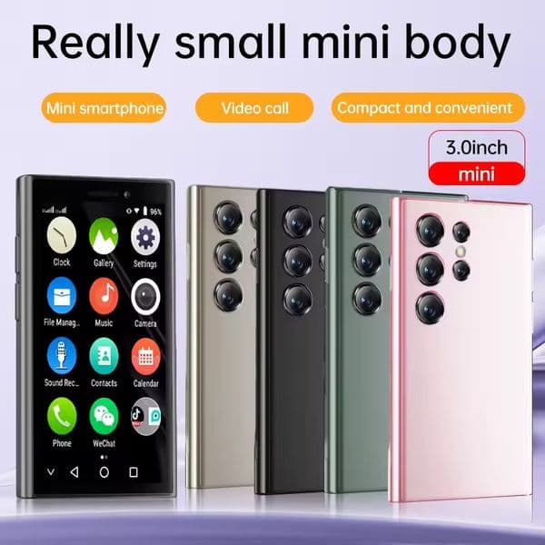 Unlocked SOYES XS24 Pro Ultra-thin Smartphone 2GB RAM 16GB ROM Android9.0 Google Play Dual SIM Standby 1000mAh 3G Network Compact Mobile Phone