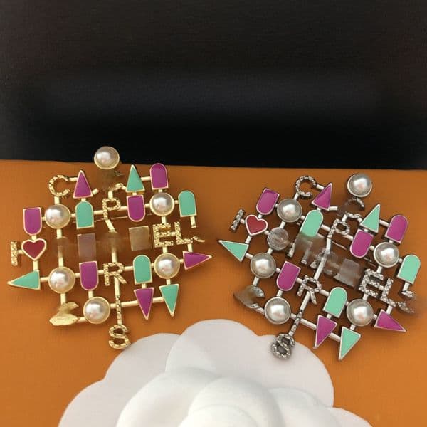 Designer Jewerly Luxury Brand Letter Brooches Crystal Rhinestone Jewelry Woman Brooch Wedding Party Gift