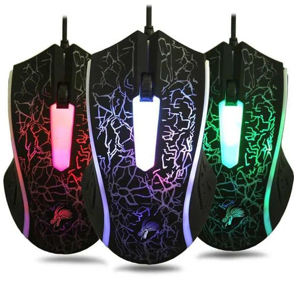 Colorful LED Computer Gaming Mouse Professional Ultraprecise For Dota 2 LOL Gamer Mouse Ergonomic 2400 DPI USB Wired Mouse X2511011