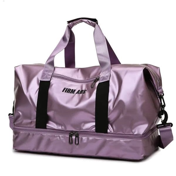 Large Capacity Fitness Bag Pearl Womens Fitness Training Swimming Handbag with Shoe Pocket Waterproof Yoga Bag Travel Backpack 250326