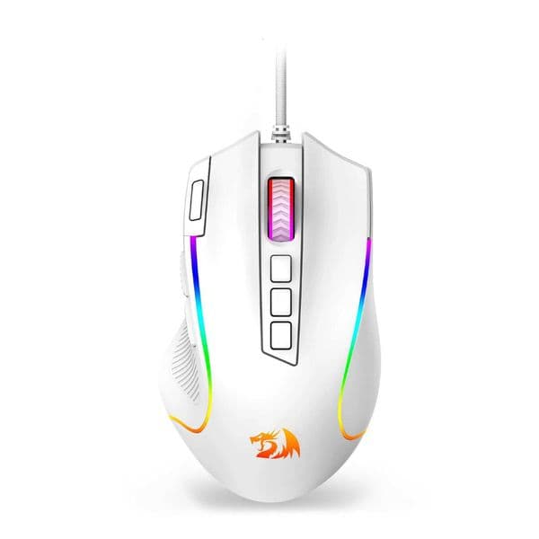 Redragon M612 Predator RGB Gaming Mouse 8000 DPI Wired Optical with 11 Programmable Buttons White X251101