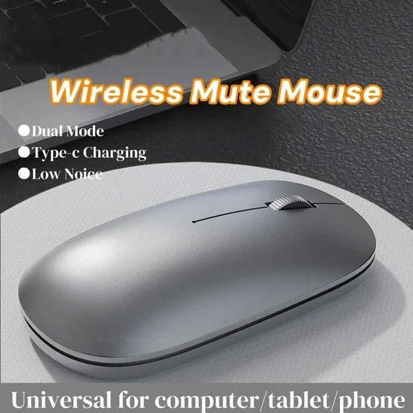 Wireless Mute Mouse Silent Click Portable Office Ergonomic Laptop TypeC Charging Universal Lightweight Office Game 2025 X251101