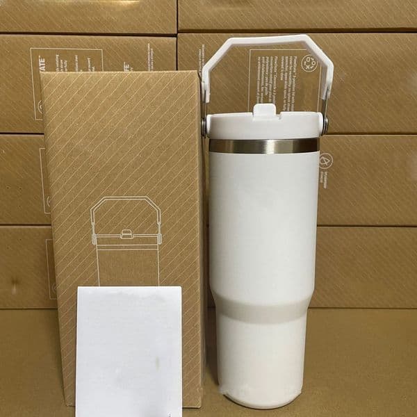 Luxury Designer Decor US Stock SHIP IN 12H Mugs 30Oz Cups Heat Preservation Stainless Steel Outdoor Large room Capacity Tumblers Reusable Le 6