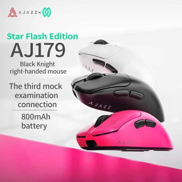 AJAZZ AJ179 NL Wireless Mouse Star Flash Version 3Mode Low Latency Long Battery Life Lightweight Customized Office Gaming Mouse X251101