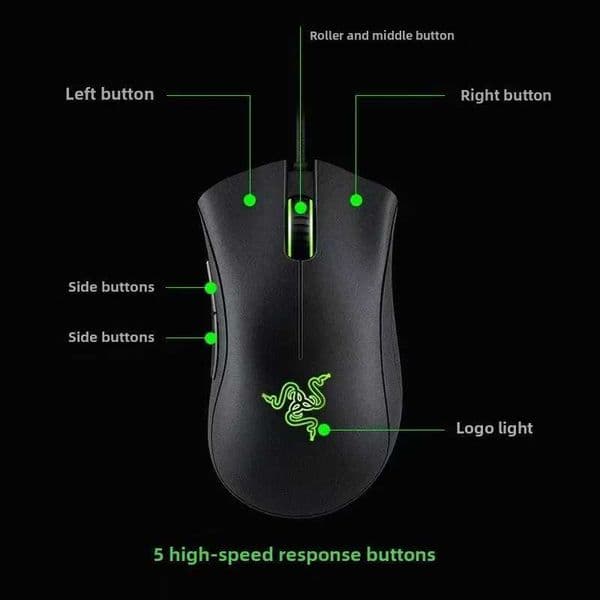 Razer Deathadder Viper Standard Edition 6400 Wired Gaming mouse New esports LOL X251101