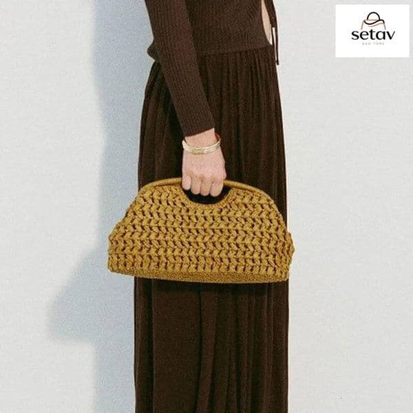 Luxury Handbag Summer New , Women's Straw Woven Handbag,Fashionable Raffia Clutch Bag Beach Travel Vacation Evening Elegant Purse Handbag Bagvoyage