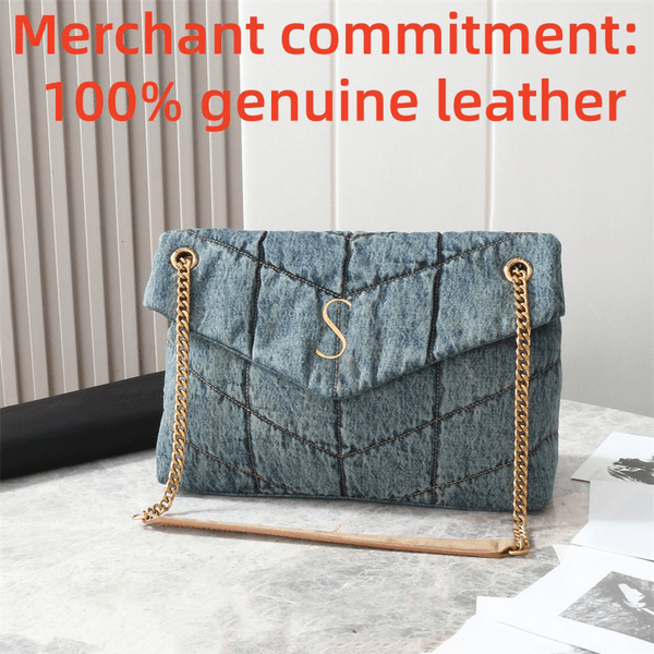 Genuine leather Designer bags tote Luxury handbags chain puffer loulou high quality crossbody Shoulder Womens mens Clutch Evening Bags fashion envelope bag