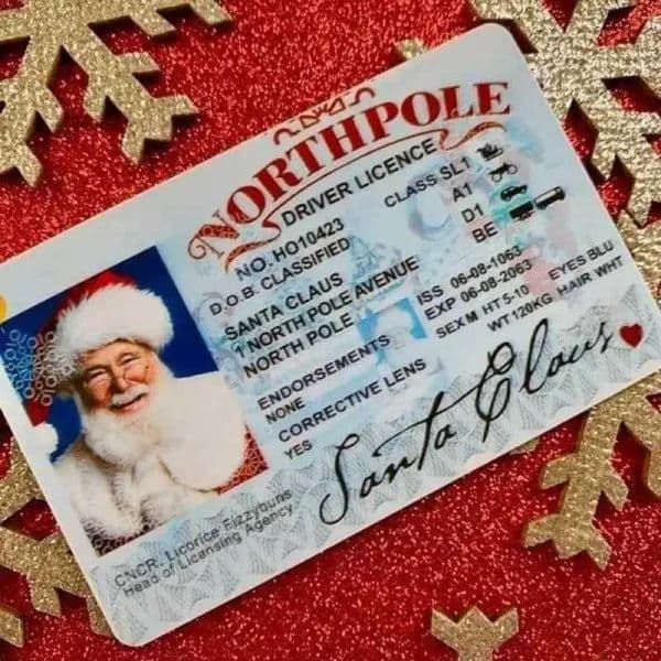 Card Santa Claus Flying Licence Christmas Eve Driving Licence Creative Christmas Gift For Children Kids Christmas DecorationXJ251101