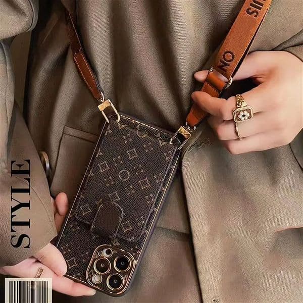 Women Crossbody Phone Case Designer iPhone Case for Apple iPhone 15 Pro Max 14 Pro Max 13 12 14 Plus 15 Plus 11 Case Card Slot Bag Holder Wallet Case Cover Straps Lanyard DD