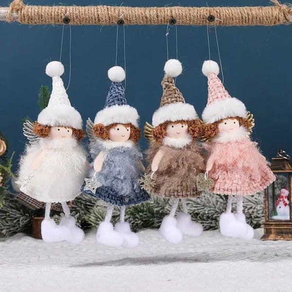 Christmas Decorations 2025 Christmas Doll Plush Angel Girl Xmas Pendants Christmas Gifts Christmas Decorations SuppliesXJ251101