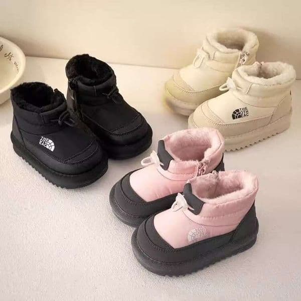 Baby Boots with Fleece Lining, Thickened 2025 Winter New Style, Boys' Soft Sole Snow Boots, Girls' Warm Waterproof Cotton Shoes