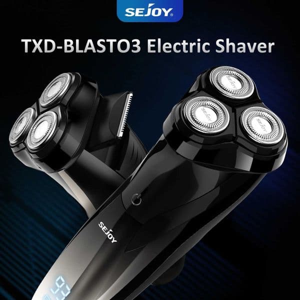Sejoy electric shaver mens 3D USB charging 5W electric shaver with LCD display screen IPX7 waterproof electric shaver Z250402