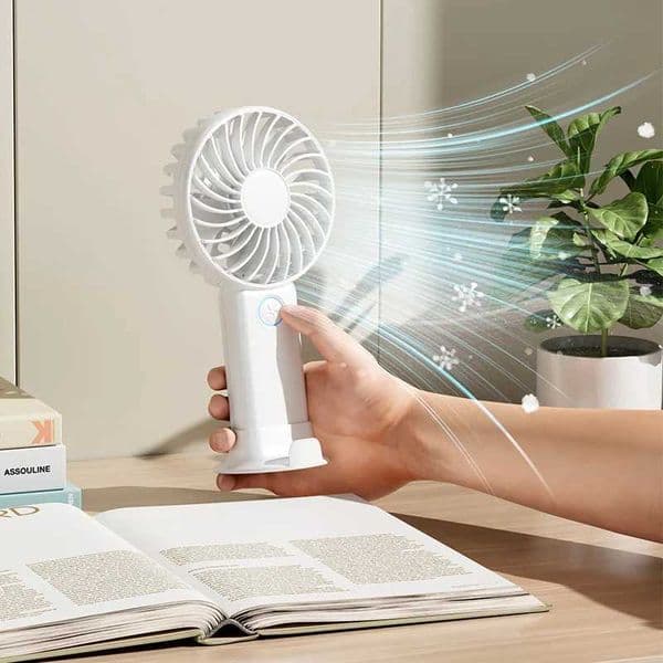 USB Mini Handheld Small Fan Charging Student Dormitory Couple Gift Portable Silent Long Battery Life Small FanXJ250402