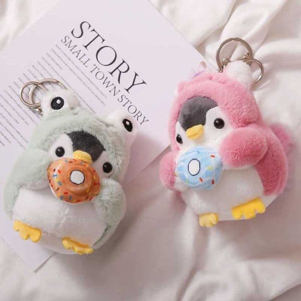 Cute Penguin Doll Keychain Girl Cartoon Car Keychain Kavay Womens Bag Accessories Creative Cartoon Plush Doll Keychain W250402
