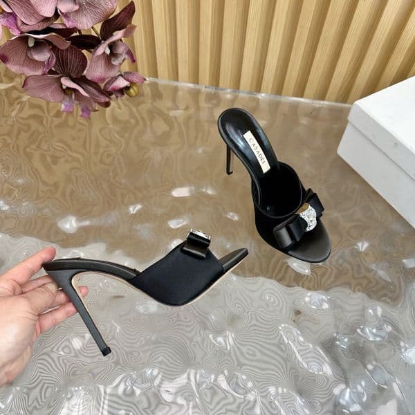 Paris Summer Hot Selling New Women's High Heel Slippers Luxury Casual Middle Heel Shoes Women's High Quality Slippers