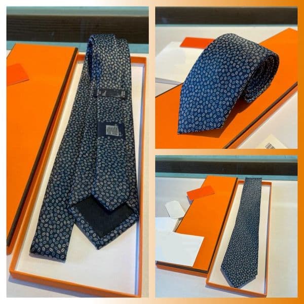 2026 multicolored Luxury Silk Neck necktie designer for man Business Style Luxury stie Jacquard Weave H Necktie Formal Occasion Designer Neckties With Box