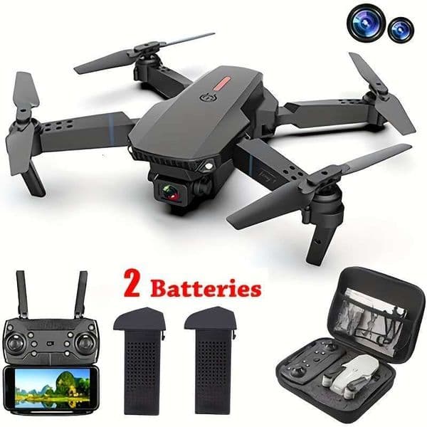 Brushless Dual Camera, 2025 Newest Drone App Control, FPV L Ive Video RC Quadcopter With 4K Camera For Adults Beginners +2 Battery-Best Christmas Present Ever,