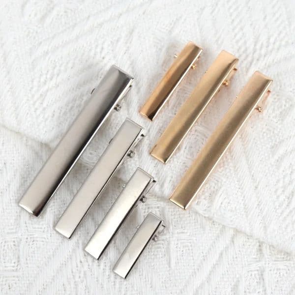 50Pcs Hair Alligator Metal Clips Duckbill Blank Setting Base DIY Hairpins Barrette Ornament Styling Tool Accessories 251031