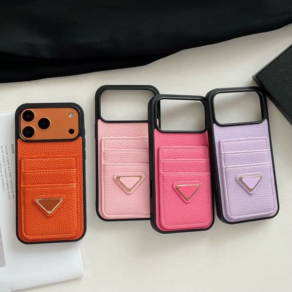 Fashion Caviar Leather Phone Case Designer For iPhone 17 Pro Max 16 Pro Max 15 14 13 12 11 16 Plus 15 Plus Galaxy s25 ultra s24 plus s23 s22 Case Card Holder K260304