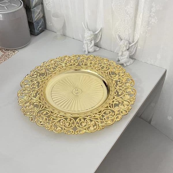 Clear Wedding Hotel Party Plating To Do Old Craft Decorative Plastic Glass Main Plate Chagerplate