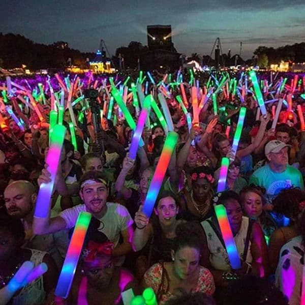 5 pieces/set of color light emitting stick LED light emitting foam stick camping emergency decoration cheerleading tube dark light used for party bar supplies