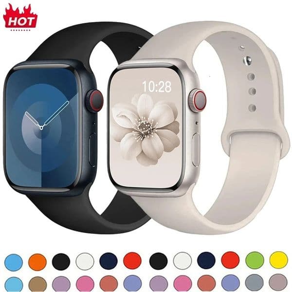 Silicone Band For Apple Watch strap mm 44mm 45mm 40mm 41mm 4238mm 49mm sport bracelet series 11 10 9 8 7 6 5 SE Ultra3 251008