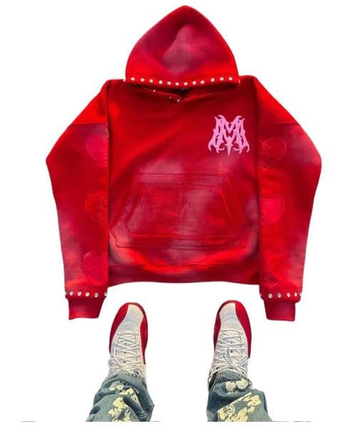 American Retro Gothic Rivet Elements Oversized Letters Casual Hoodie Womens Y2K New Harajuku HipHop Casual Joker Street Wear J251103