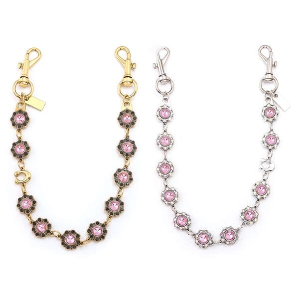 Fashion Xiyin Designer Bag Charms - Oval Carved Rhinestone Flower Pendant Keychain Chain for Handbags H260310 -