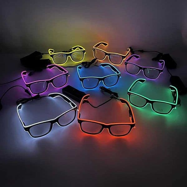 Festival luminous glasses birthday lights luminous LED party glasses bar and club props fluorescent neon glasses supplies X250402