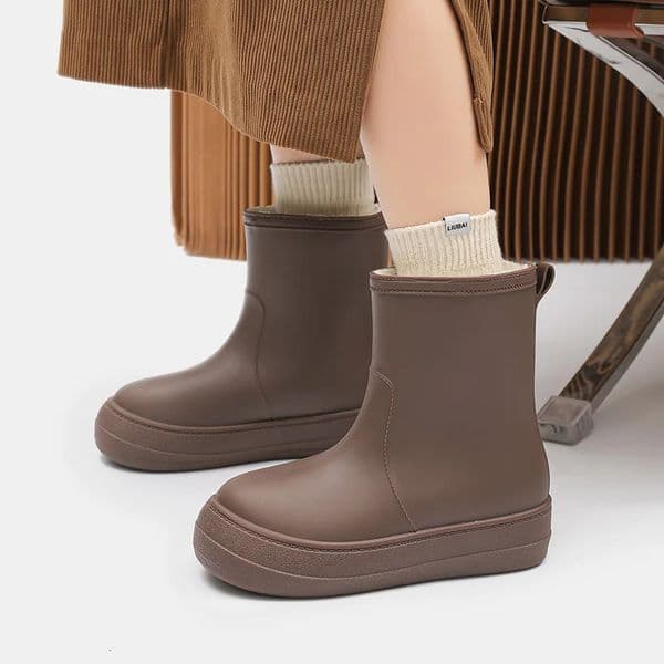 Fashion Women Rain Boots Waterproof Shoes for Women Outdoor Nonslip Womens Work Boots High Quality Platform EVA Shoes 251030