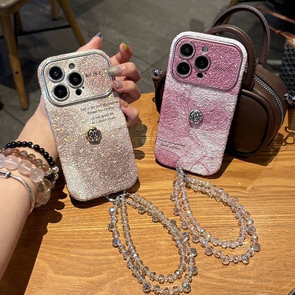 Korean Ins Rendering Retro Flowers Leather Phone Case For IPhone 17 16 15 14 13 Pro Max Soft Cover