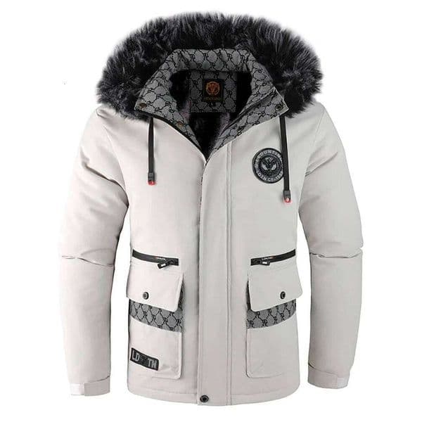 Men's Fall And Winter Casual Fashion With The Hooded Jacket Windproof Padded Cold Pure Color Simple Cotton Clothing