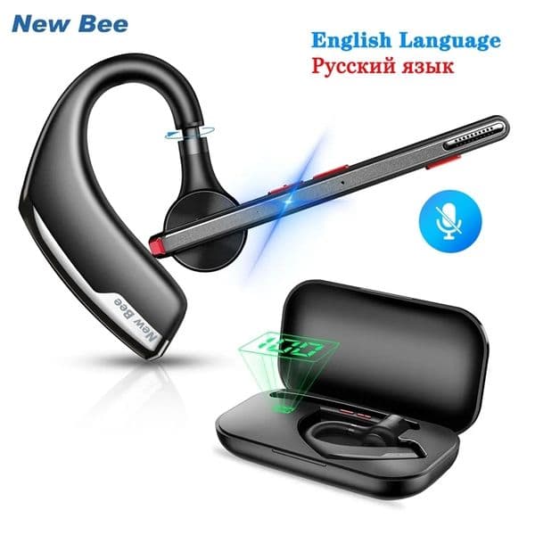 Bee M51 Bluetooth 52 Wireless Headset Earphones Headphone with DualMic CVC80 Noise Cancelling Handsfree Business Earbuds 251025