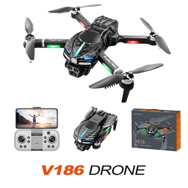 New V186 Drone Three Camera Aerial Photography Long Endurance Remote Control Aircraft Toy DRONE drone with 4k camera