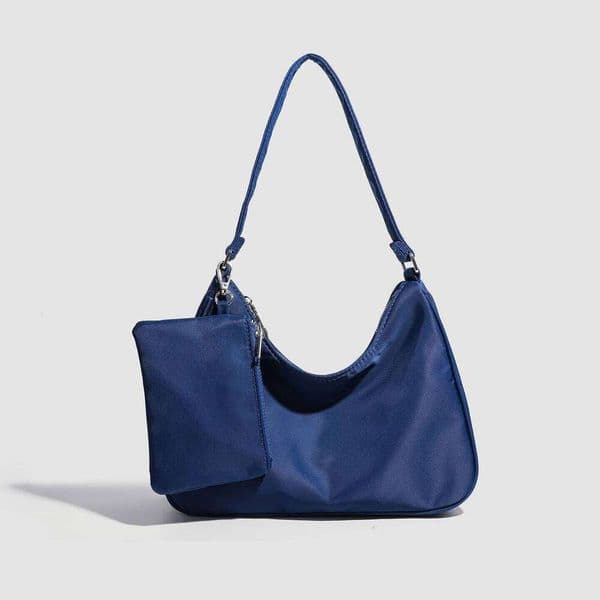 2025 New Women's tote bag Casual Nylon bag Simple Commuter Armpit French Bread Fashion Zipper Closed Multifunctional Lined Handbag