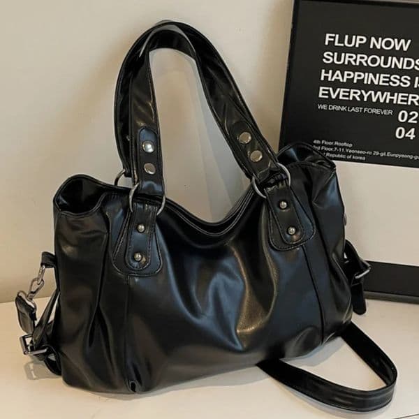 Retro Roomy Shoulder Bag Female Solid Color Classic Crossbody Bag Large Capacity Style Soft PU Leather Tote Bag251104