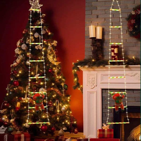13M Santa Claus Climbing Ladder String Lights USB 8 Modes LED Lamp Christmas Decoration For Garden Cristmas Tree New Year Gift Z251101