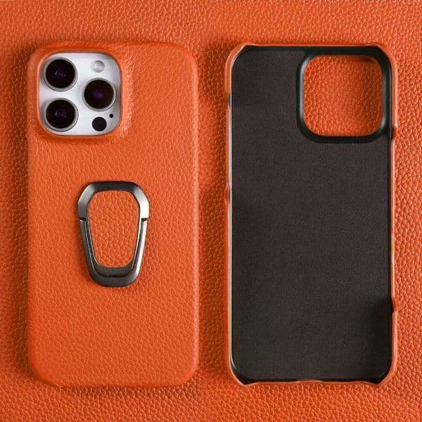 Handmade Genuine Leather Case For Iphone 16 Pro Max 15Pro 14 13 12 11 X XR Phone Cover Housing Protective Shell Stand Holder Iphone 17 Pro Case Designer Phone Case
