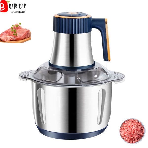 Stainless Steel Food Processor Multi functional 5L Capacity Meat Grinder Vegetable Chopper