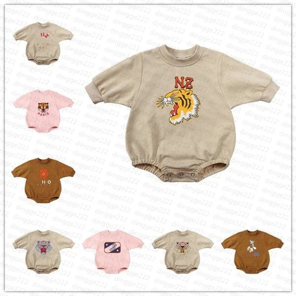 INS In Stock Luxury Designer Newborn Baby Girl Boy Rompers Clothes Infant Girls Letter Print long short sleeve Jumpsuits Onesie Bodysuit Jumpsuits tops