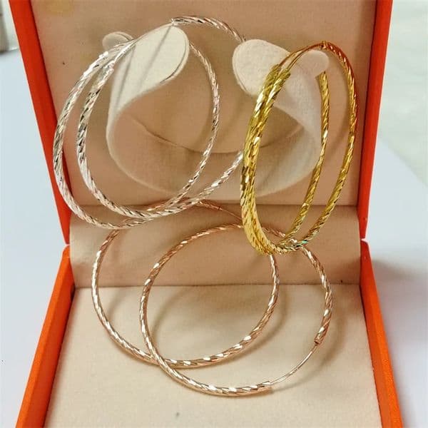 Senlissi Womens Hoop Earrings 18K YELLOW Gold Plated 925 Sterling Silver Fashion Drop Earrings C K K SL009 251131