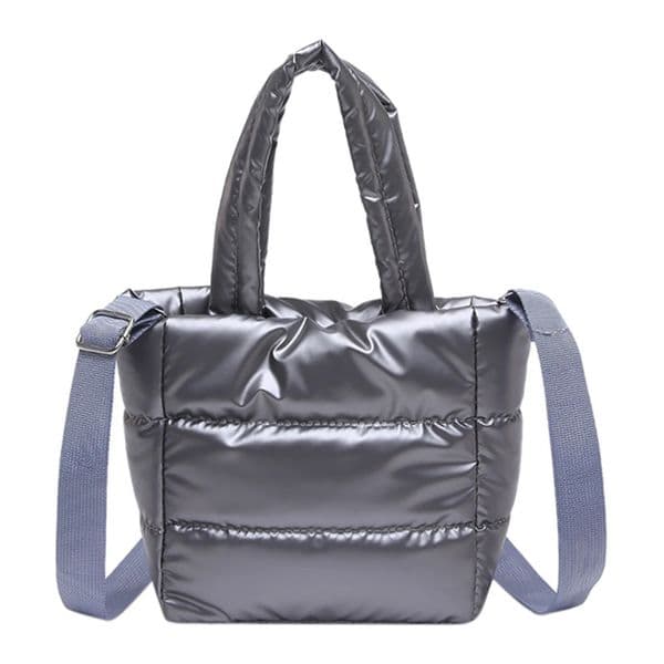 Woman Puffy Lightweight Handbag Large Capacity Quilted Shoulder Bag Adjustable Strap Puffer Tote Handbag Travel Bag 251103