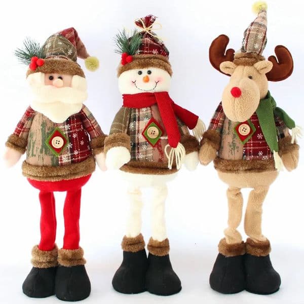 5518 Cm Christmas Doll Decorations For Home Xmas Gift Snowman Santa Claus Standing Doll Plush Toys Year Decor 2025 Noel251104BJ