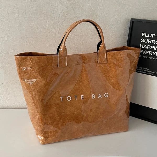 INS Letter Prints Womens Tote Bags Large Capacity Transparent Jelly Bag PVC Waterproof Shopping Bag Handbags 251103