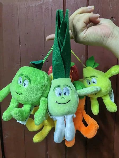 10cm Fruits Vegetables Plush Toy Mini Strberry Broccoli Watermelon Garlic Apple Soft Stuffed Doll For Children GiftXJ251104