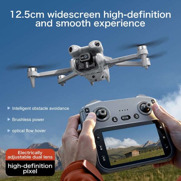 Aerial Photography Drone HD Camera Drone Cross-Border Gt50pro Screen HD Aerial Photography Brushless Obstacle Avoidance Remote Control Quad