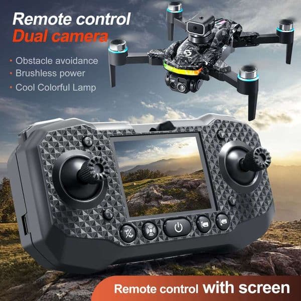 S160 Dual-Camera Drone With 4 Obstacle Avoidance Modes, Wi-Fi, Brushless Motors, LED Night Vision, 2000Mah Battery, Optical Flow Positioning - Remote Control